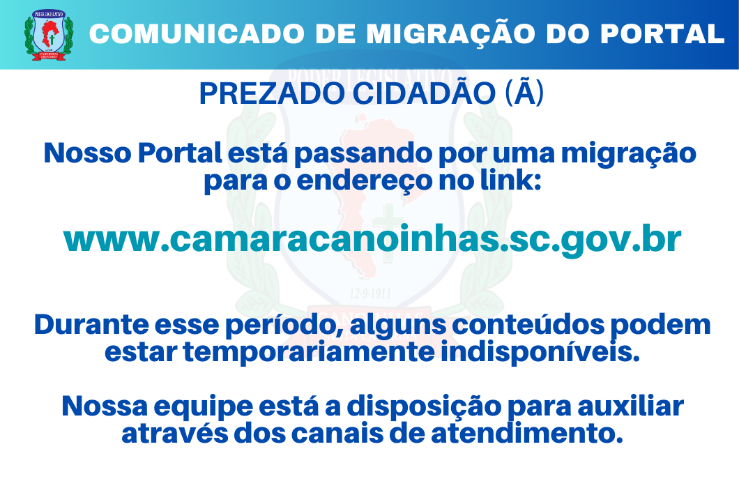 Comunicado Migração Portal