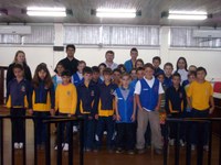 Alunos de Escola do Interior Visitam a Câmara de Canoinhas