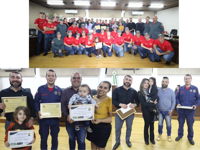 Bombeiro e Médico que salvaram criança engasgada em circo recebem homenagem da Câmara de Vereadores de Canoinhas 