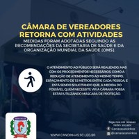 Câmara de Vereadores retorna com atividades