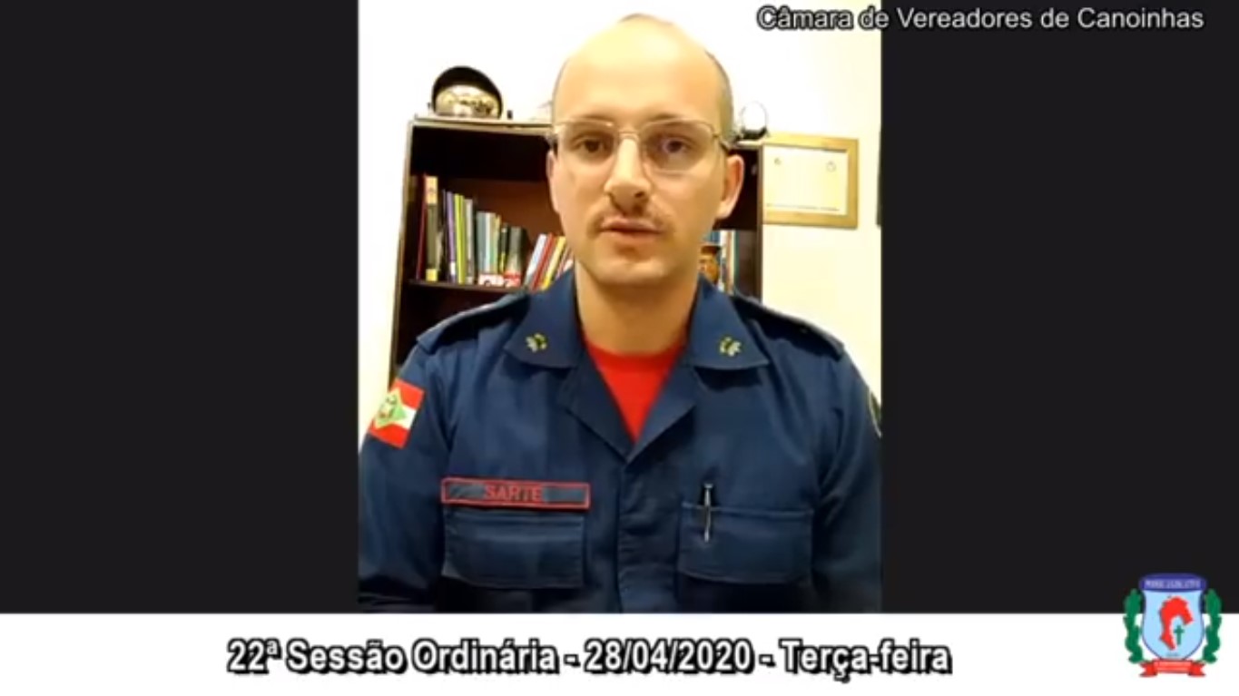 Comandante do Corpo de Bombeiros participa de Sessão Ordinária