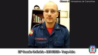 Comandante do Corpo de Bombeiros participa de Sessão Ordinária