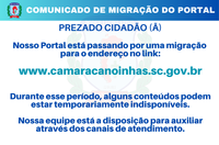 Comunicado de Migração do Portal da Câmara Municipal