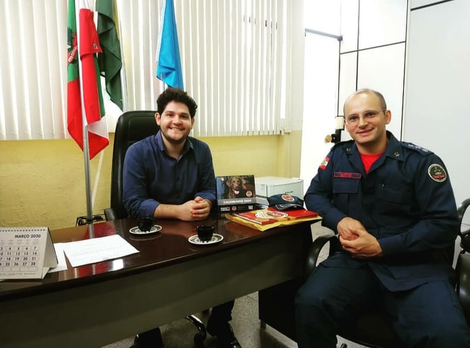 Presidente recebe visita do Comandante do Corpo de Bombeiros