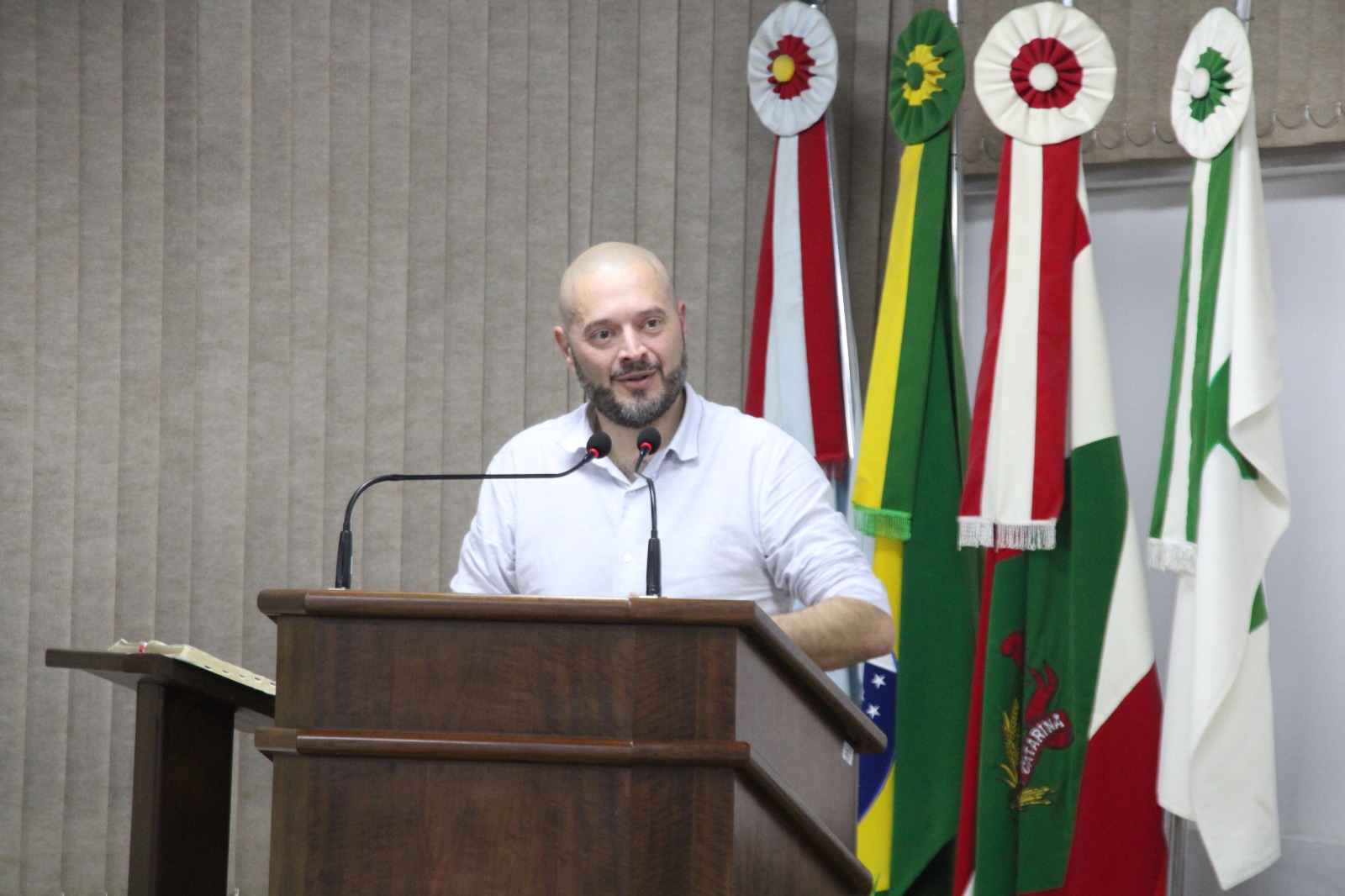 Presidente do Rotary Club de Canoinhas fala na Câmara das Ações da Instituição