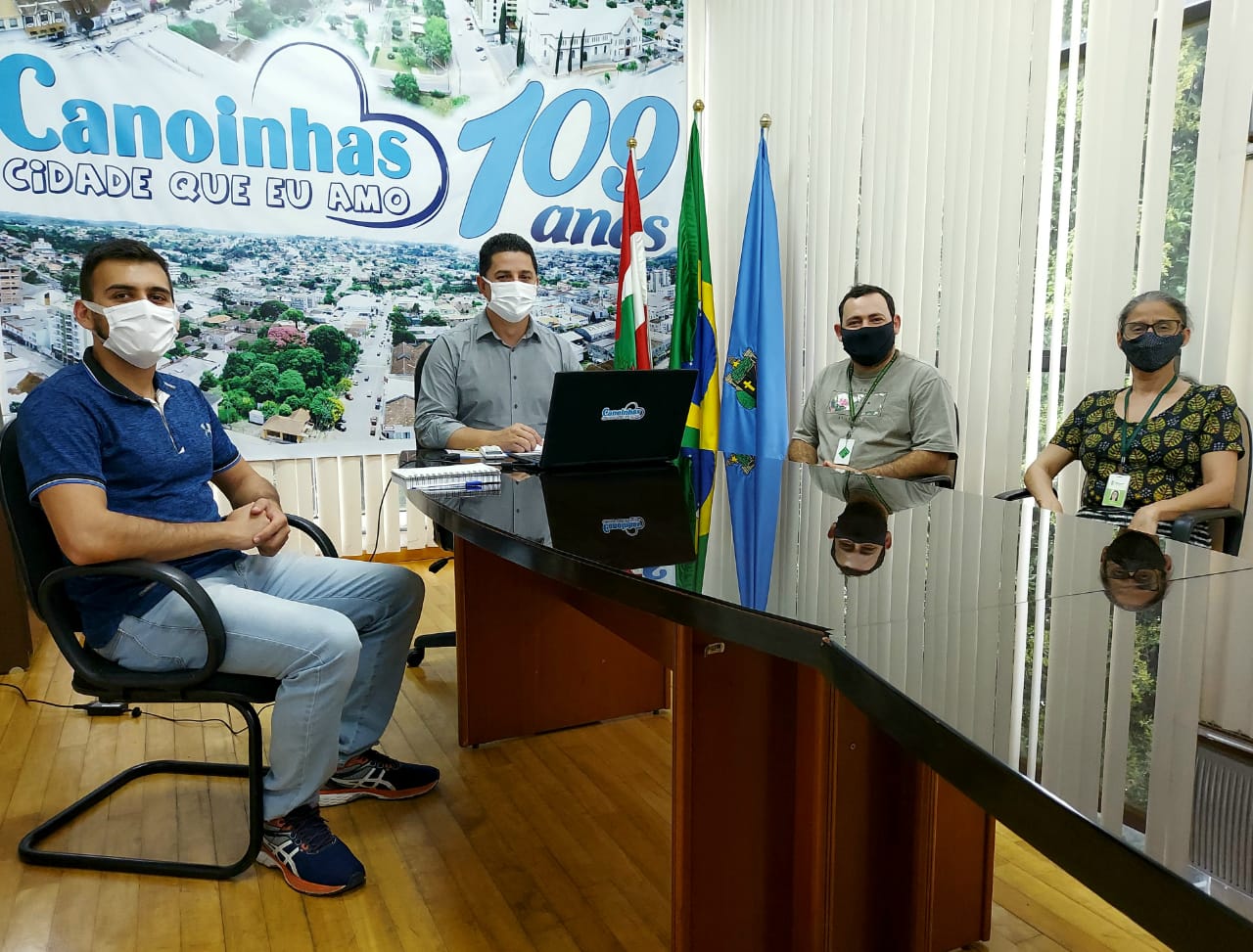 Vereador Willian Godoy participa de reunião com o prefeito e com representantes do IFSC